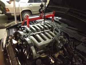 190 V12 Project build Engine removed from the W140