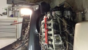 190 V12 Project build Engine removed from the W140 3