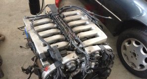 190 V12 Project build Engine removed from the W140 6