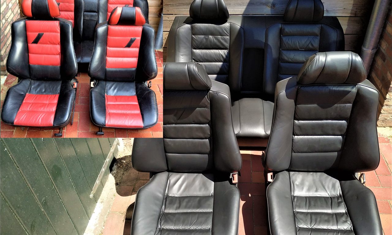 Leder interior restore & color change Mercedes 2.3 16V interior