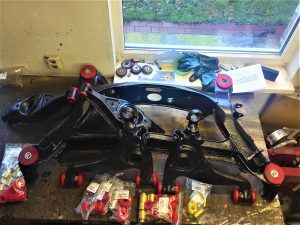 S124 suspension rebuild with strongflex bushings