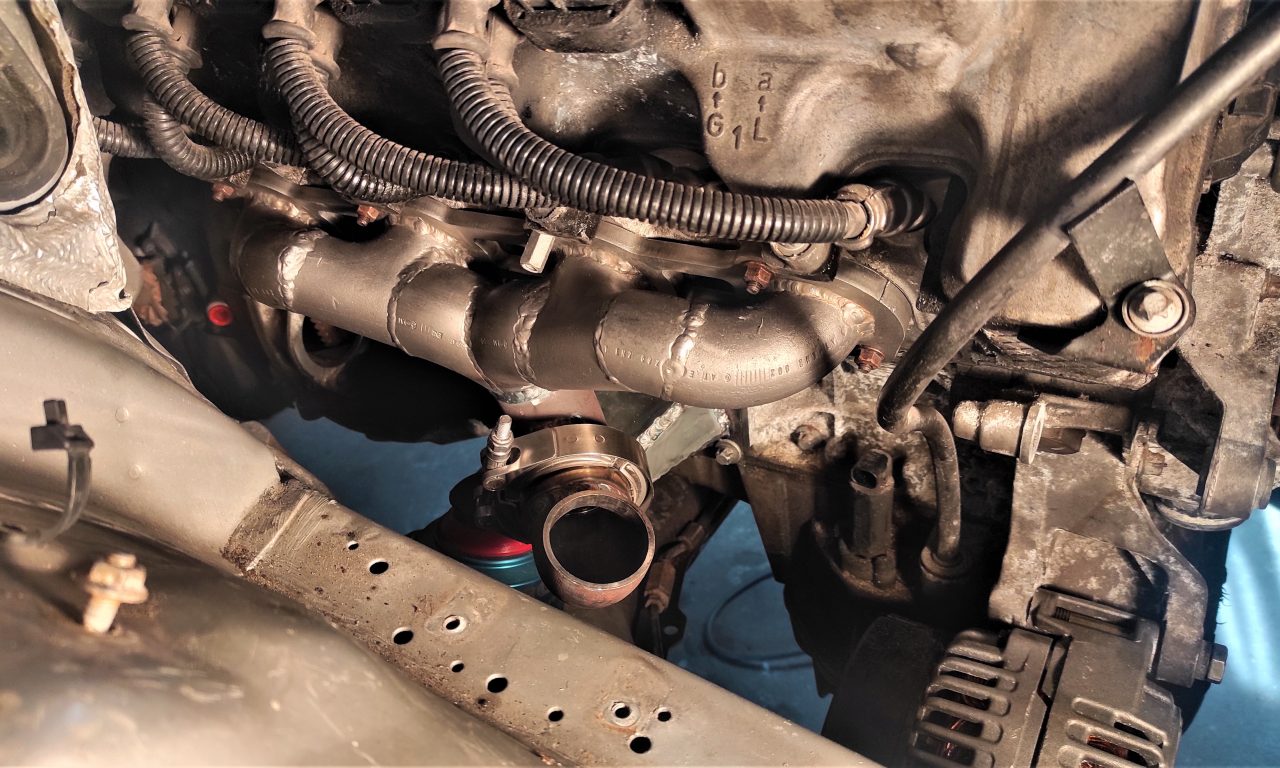 M113 turbo manifolds done & steeringbox clearance solved 5