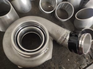 intercooler piping install S124 turbo 3