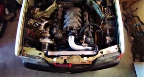 S124 V8 Turbo. Inlet piping + cooling lines in 4