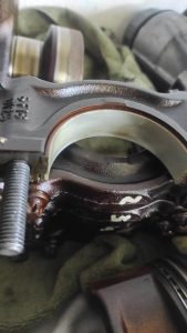 M113 crankshaft + rods + pistons removed "part 3" S124 V8 Turbo 6