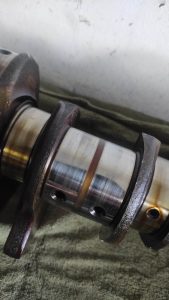 M113 crankshaft + rods + pistons removed "part 3" S124 V8 Turbo 7
