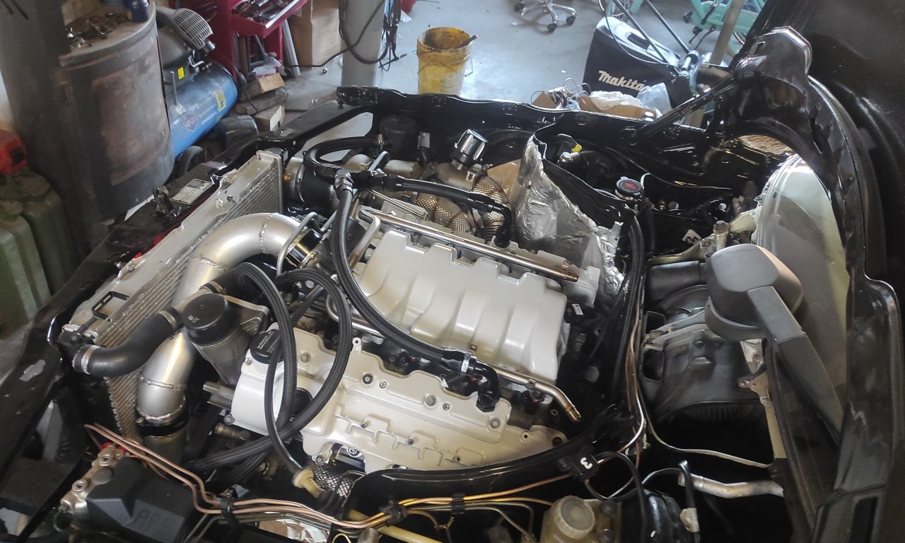 S124 V8 turbo Update Engine bay