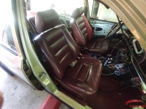 Maxx Ecu E-throttle and Red Seats and Carpet in the car. S124 V8 turbo 6